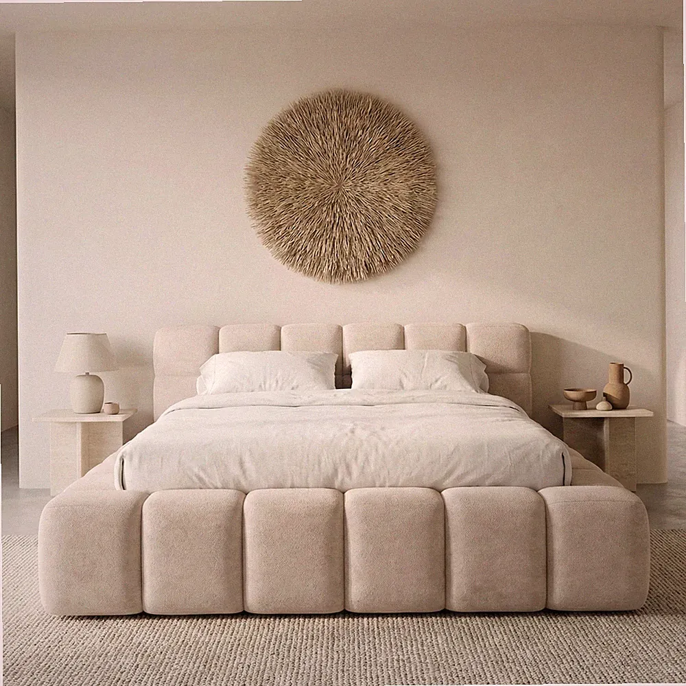 DEKORI Wolkenbett NUBO PREMIUM Polsterbett mit Bettkasten Stauraumbett Modern