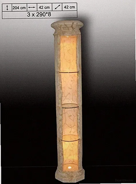Dekosäule Glas Vitrine Standsäule beleuchtet Regal Steinmöbel Verkaufs Vitrinen