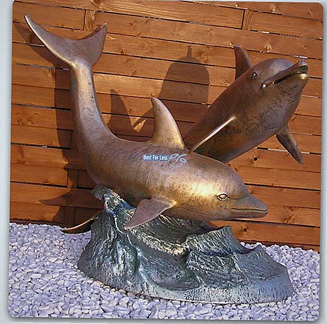 DELFIN TISCH WOHNZIMMERTISCH ca 77 cm COUCHTISCH FIGUR STATUE FISCH MÖBEL DEKO