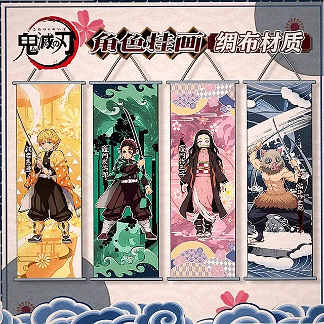 Demon Slayer Leinwand bedruckt mit Abrollrahmen 70x30cm Gemälde Tanjiro Nezuko
