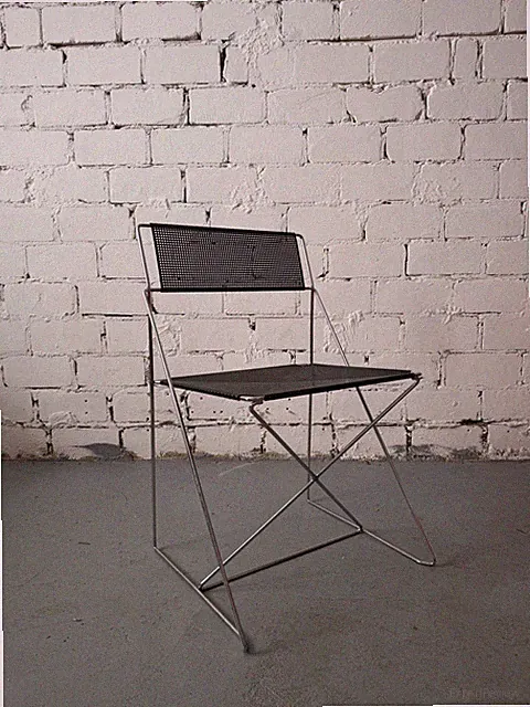 DENMARK 91 by HYBODAN,COPENHAGEN - DESIGNERSTUHL SCHWARZ und CHROM