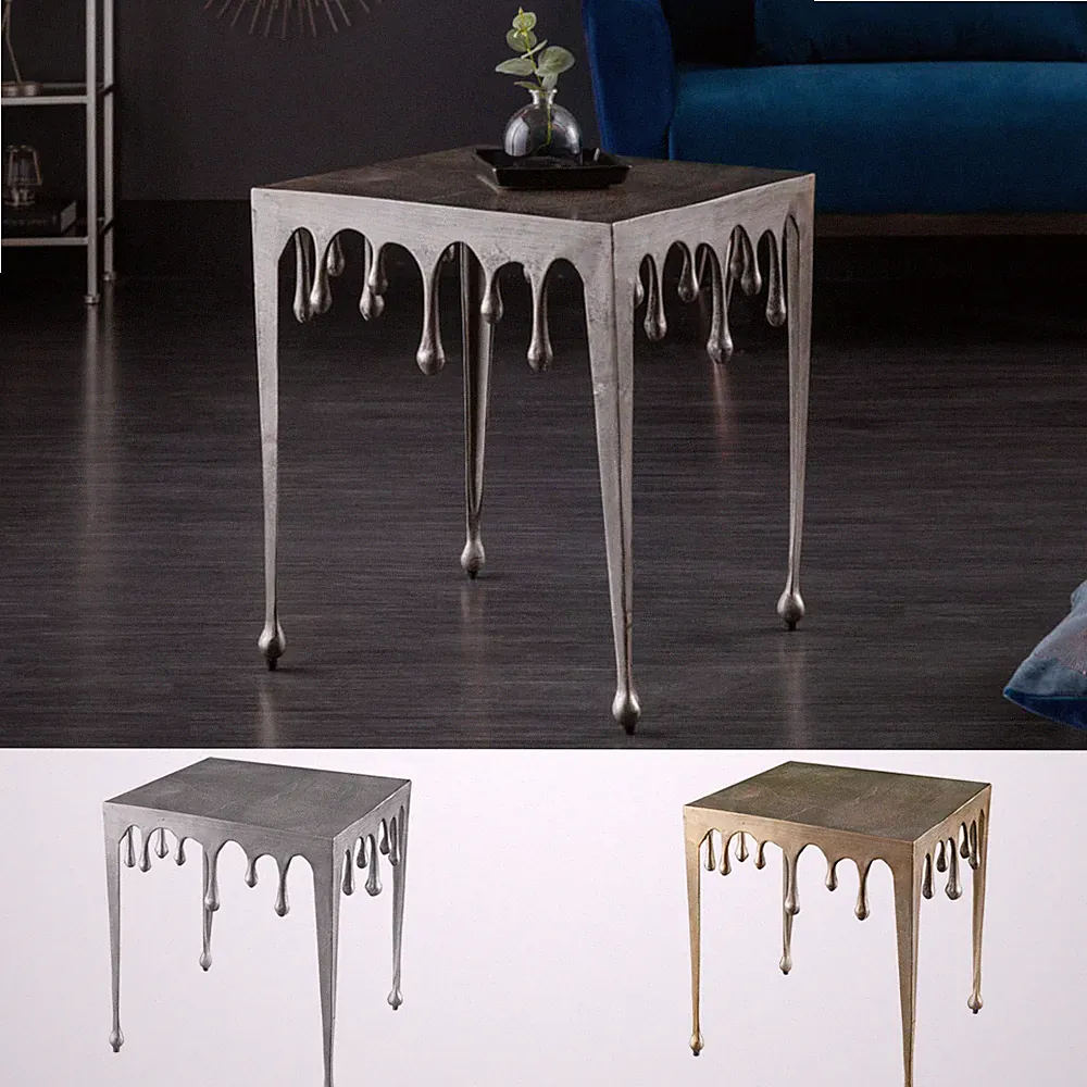 Design Couchtisch LIQUID LINE L 46cm FARBWAHL Tropfen-Design Wohnzimmertisch