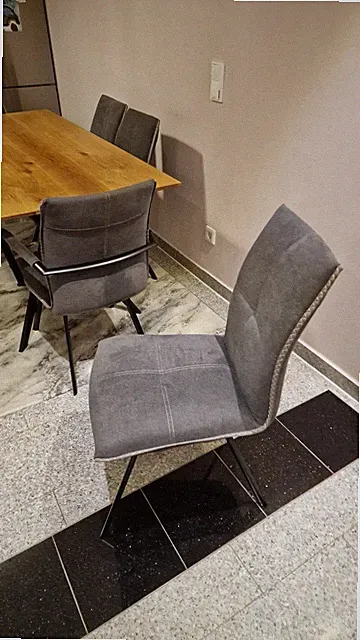 Design-Esstisch Massivholz Falk mit 6 Stühlen; TOP ZUSTAND