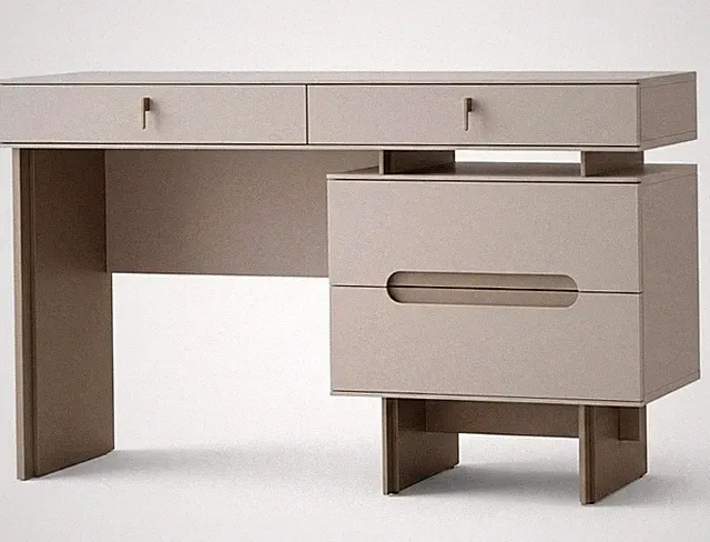 Design Kommode Modern Beige Fein Toll Kosmetiktisch Minimalistisch