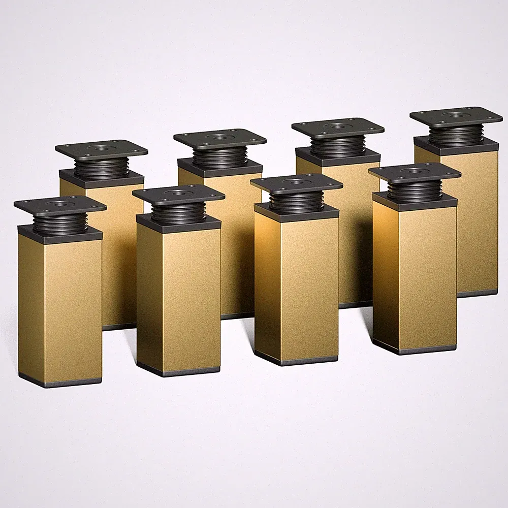 Design-Möbelfüße, 4er & 8er Set, höhenverstellbar MFV1 | Farbe: Gold