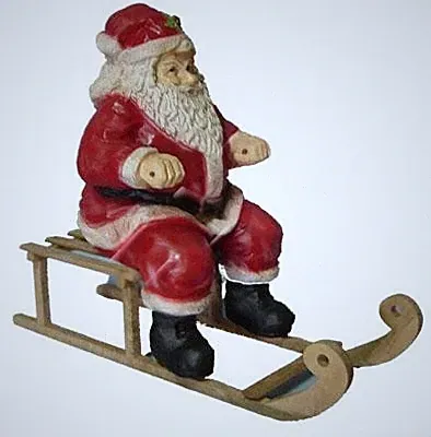 Design Nikolaus auf Schlitten Garten Statue Skulptur Figuren Skulpturen Deko Neu
