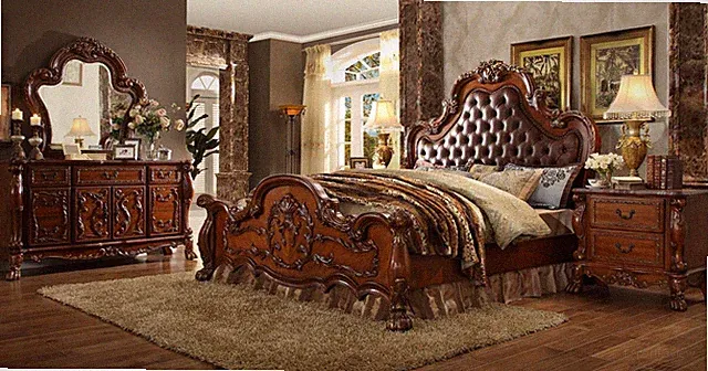 Design Schlafzimmer 5 tlg. Schlafzimmer Komplett Set Bett Nachttisch Kommode Neu