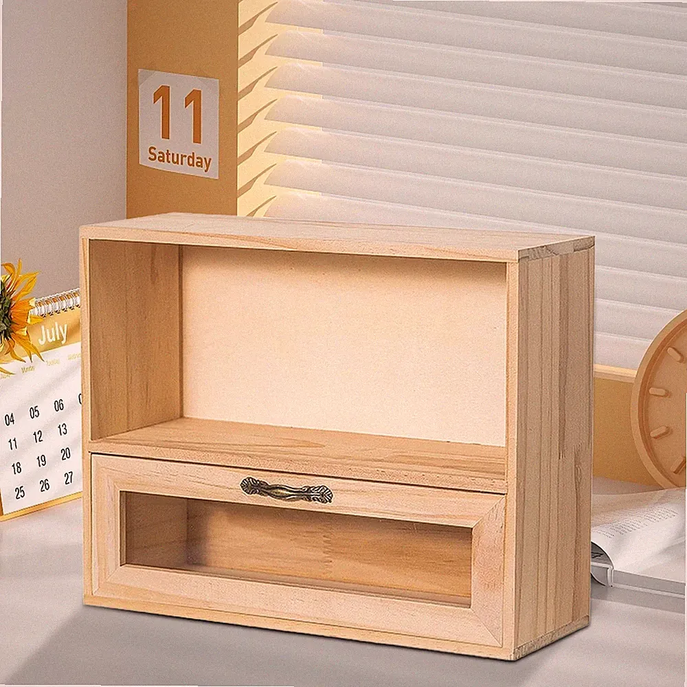 Desktop-Aufbewahrungsschrank, Regal, Vitrine für Kosmetikhalter