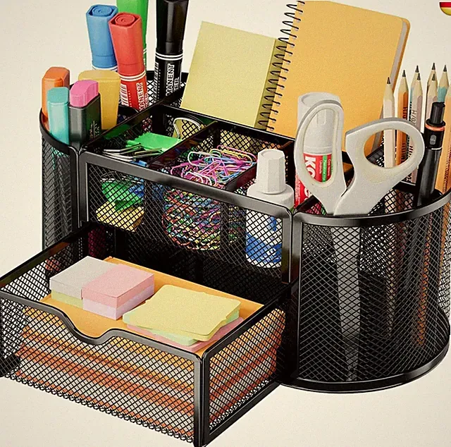 DHGKVK Schreibtisch Organizer,stiftehalter schreibtisch,Mesh Metall Desktop