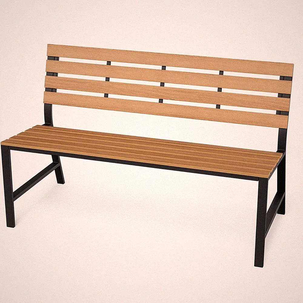 di volio Gartenbank TARZO Sitzbank mit Lehne Holzoptik wetterfest 130cm