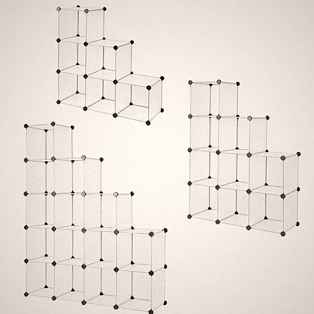 dibea Steckregal aus Kunststoff Schuhregal Aufbewahrungsregal modulares System