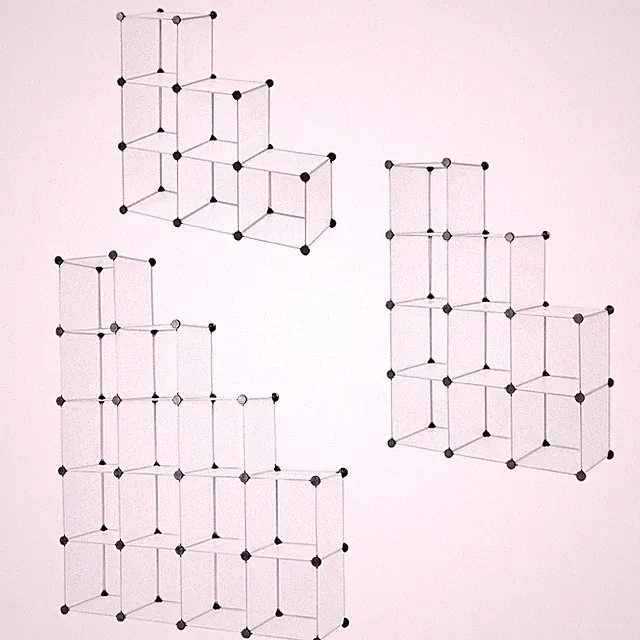 dibea Steckregal aus Kunststoff Schuhregal Aufbewahrungsregal modulares System