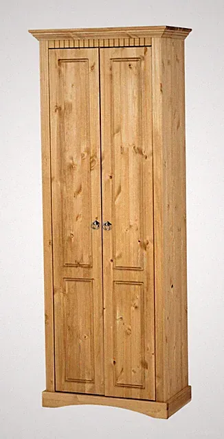Dielenschrank Kiefer massiv gelaugt geölt Landhausstil Holz Garderobenschrank
