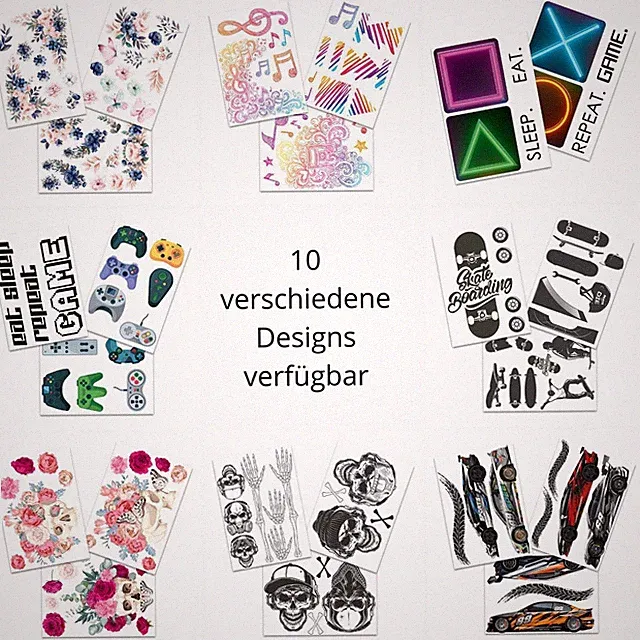 DIN A4 Wandtattoo Teenager Jugendzimmer Folie Sticker hochwertig 10 Designs Y065