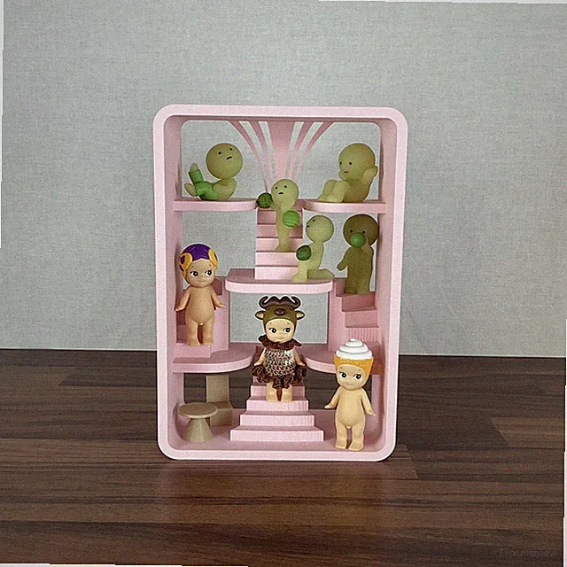 Display Regal Vitrine Mini-Regal Treppe für Miniaturen, PLA
