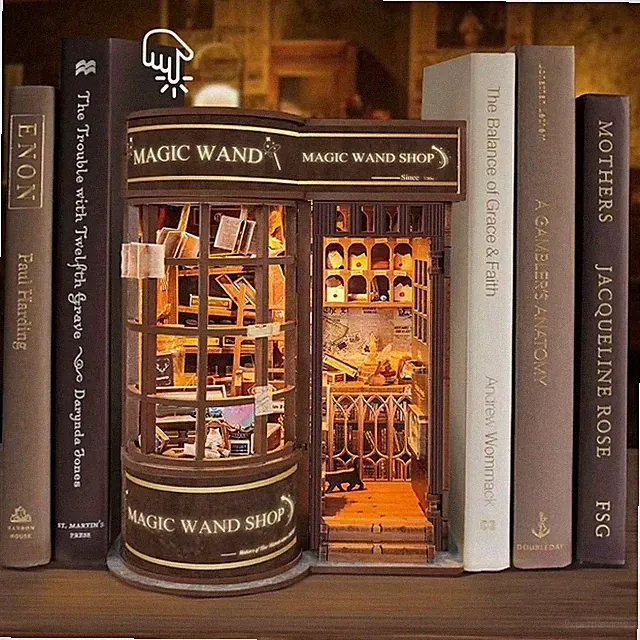 DIY Book Nook – Magic Wand Shop | 172×131×124 mm | Bücherregal Deko