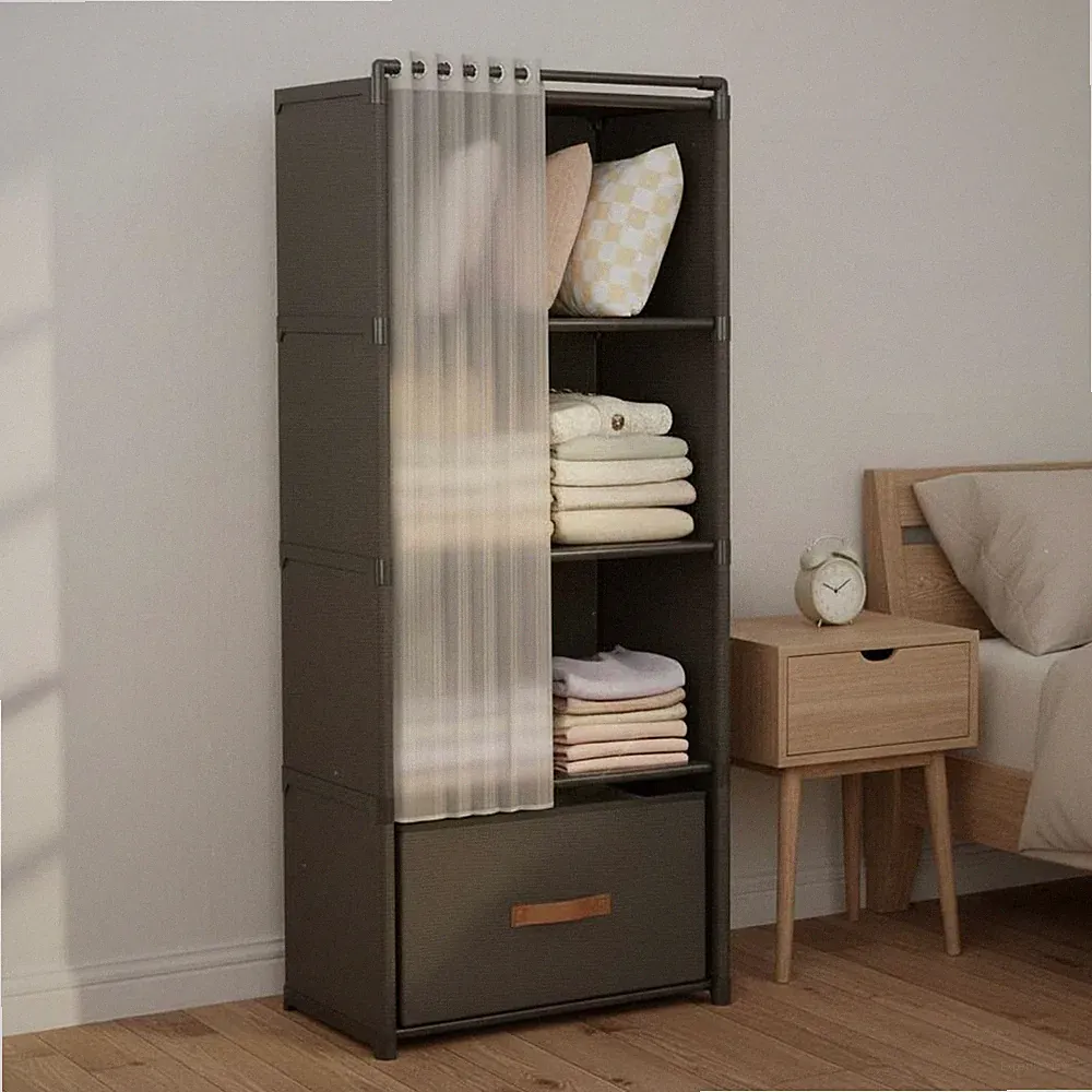 DIY Kleiderschrank einfache Montage offener Kleiderschrank leicht für Studenten
