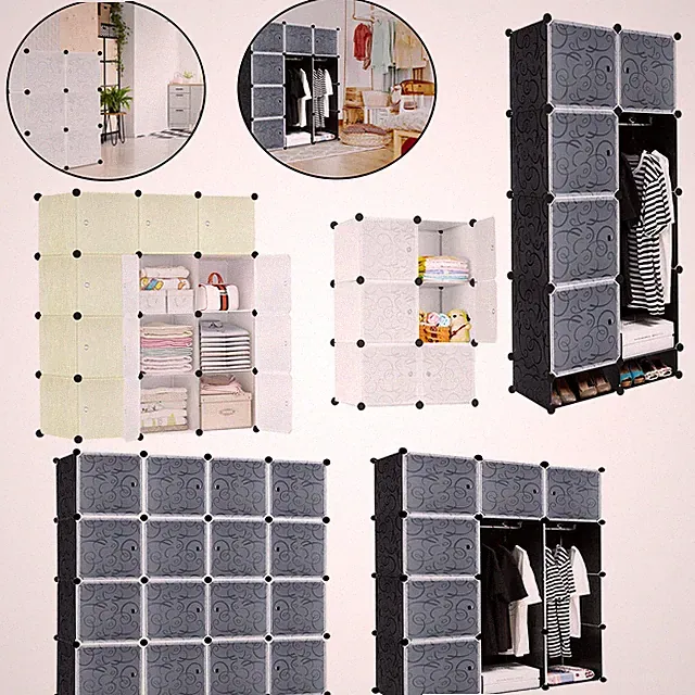 DIY Kleiderschrank Regalsystem Garderobe Garderobenschrank Steckregalsystem
