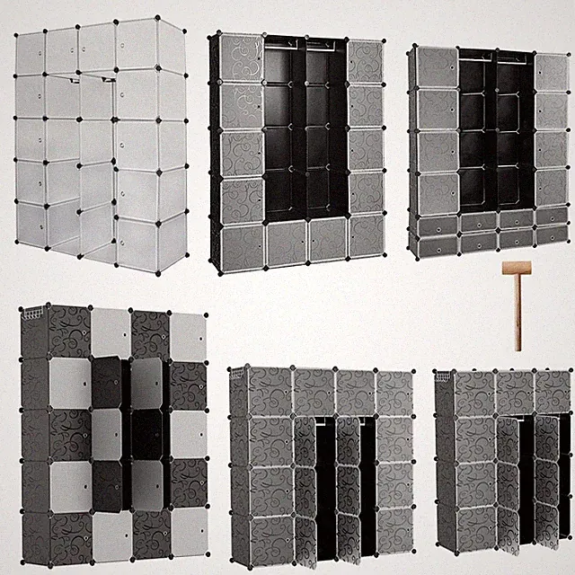 DIY Kleiderschrank Standregal Multifunktionale Steckregal Schubladen Schuhregal