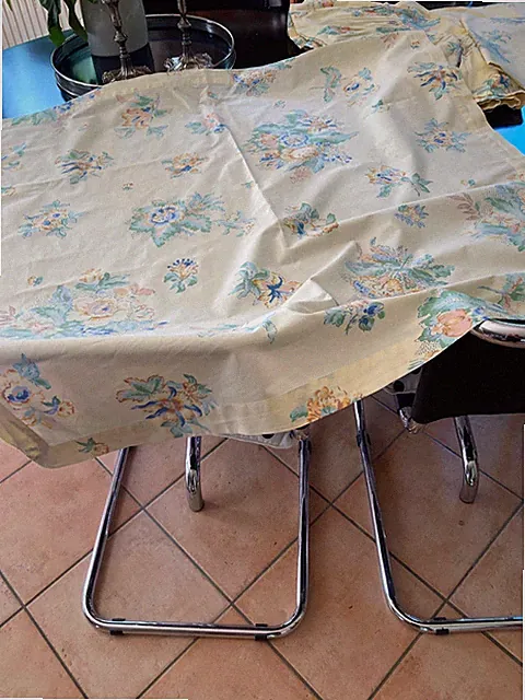 DOMIZIL Tischdecke eckig, Baumwolle mit Muster ca, 95 x 100 cm