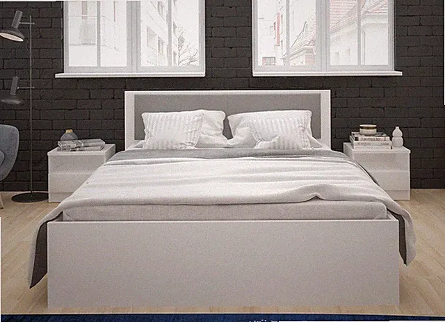 Doppelbett Boston Futonbett 160x200cm weiß mit Bettschubladen