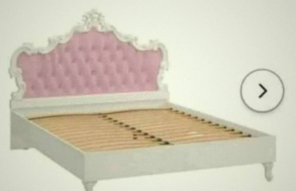 Doppelbett Marquisa im Barock Stil. 160x200