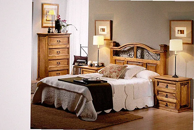 Doppelbett MEXICO 160x200 cm, Pinie Massivholz, Landhausstil Möbel, mexikanisch