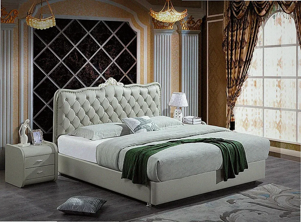 Doppelbett Schlafzimmer Betten Luxus Möbel Doppel Bett Chesterfield Barock Stil