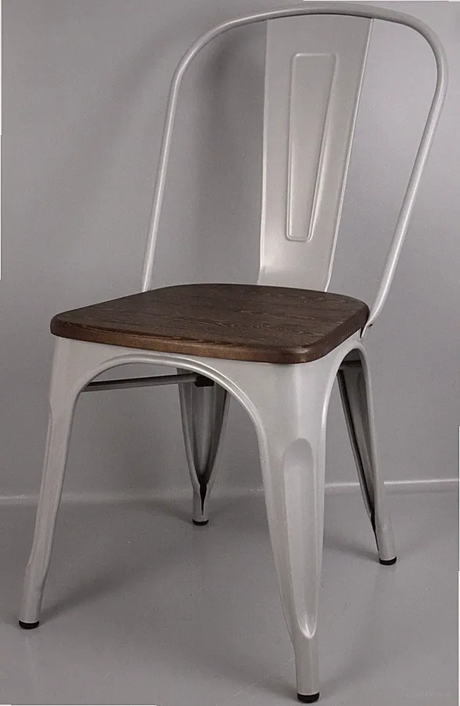 Dorel Industrie Stil Esszimmerstuhl Metall Stuhl grau braun Design Stuhl M-C9