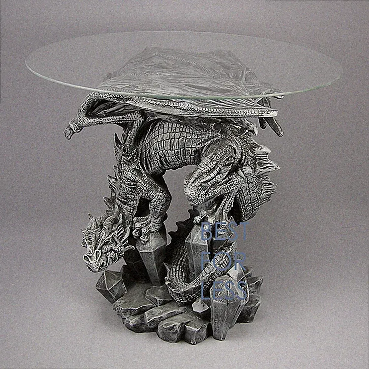 Drachen Tisch Wohnzimmertisch Couchtisch Drachentisch Gothic Möbel Düster Gaming
