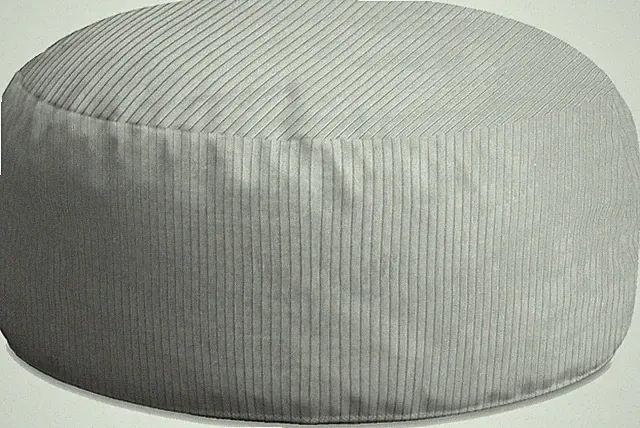 DreamRoots Pouf Hocker 70x70x40 Cord- Runder Sitzpouf, Fußhocker fürs Wohnzimm