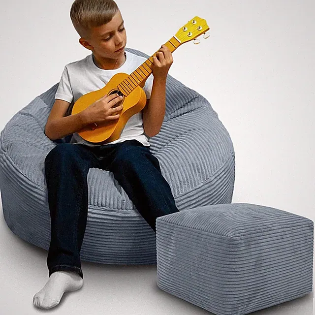DreamRoots Sitzsack Cord oder Kinder - Bean Bag Sofa - 70x70x70 cm, size S