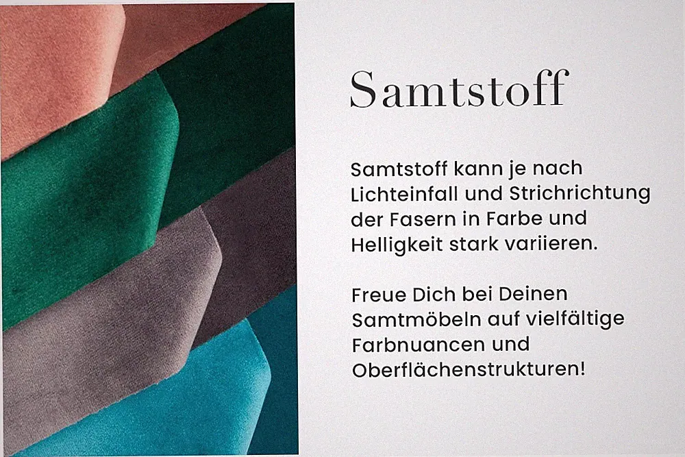 Drehbarer Design Stuhl EUPHORIA - FARBWAHL Samt - mit Armlehne, Metallgestell