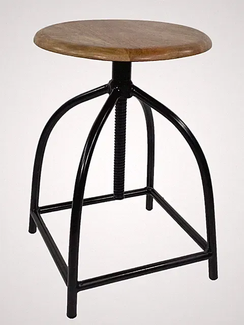 Drehhocker Barhocker Hocker Drehstuhl höhenverstellbar Massivholz Sitz Metall Ge
