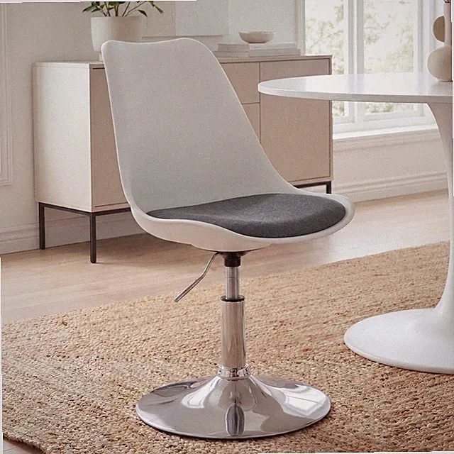 Drehsessel Höhenverstellbar Design Drehstuhl Esszimmerstuhl Drehbar Sessel Grau
