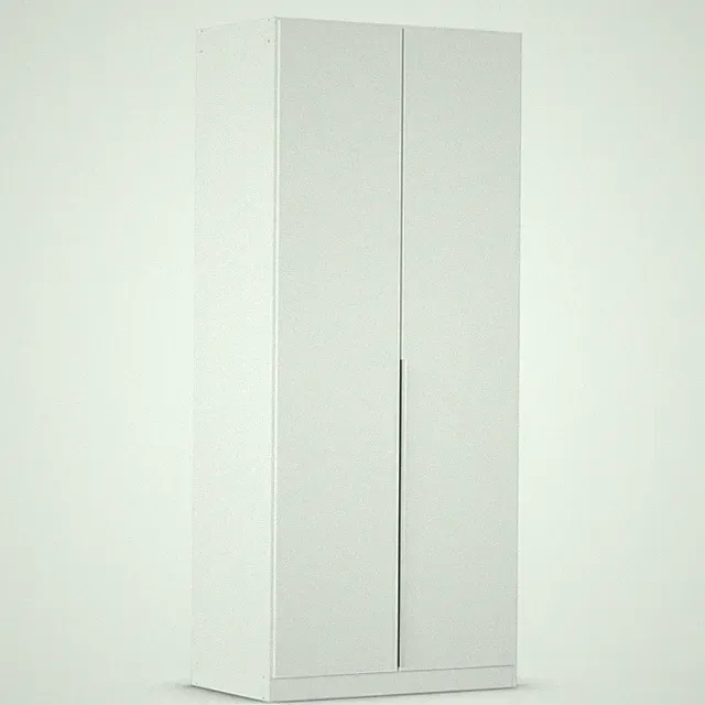 Drehtürenschrank - alpinweiß - 2-türig - 91x210 cm Kleiderschrank Schrank