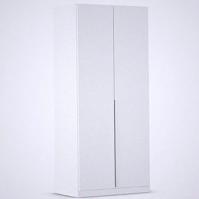 Drehtürenschrank - alpinweiß - 2-türig - 91x210 cm Kleiderschrank Schrank