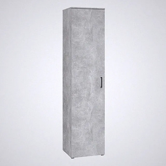Drehtürenschrank - Betonoptik - Breite 45 cm