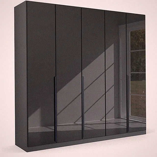 Drehtürenschrank - graumetallic - Glas - 5 Türen - 226 cm Kleiderschrank Schrank