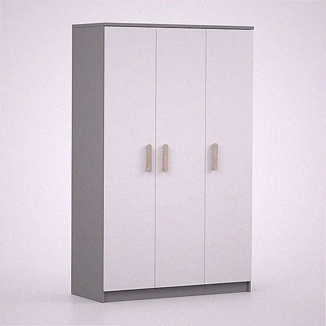Drehtürenschrank Kleiderschrank Mehrzweckschrank Hochschrank Jonas 19 - 120 cm
