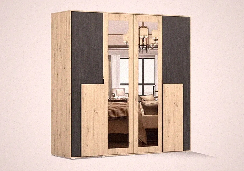 Drehtürenschrank Kleiderschrank Schrank BAFRA 200 cm