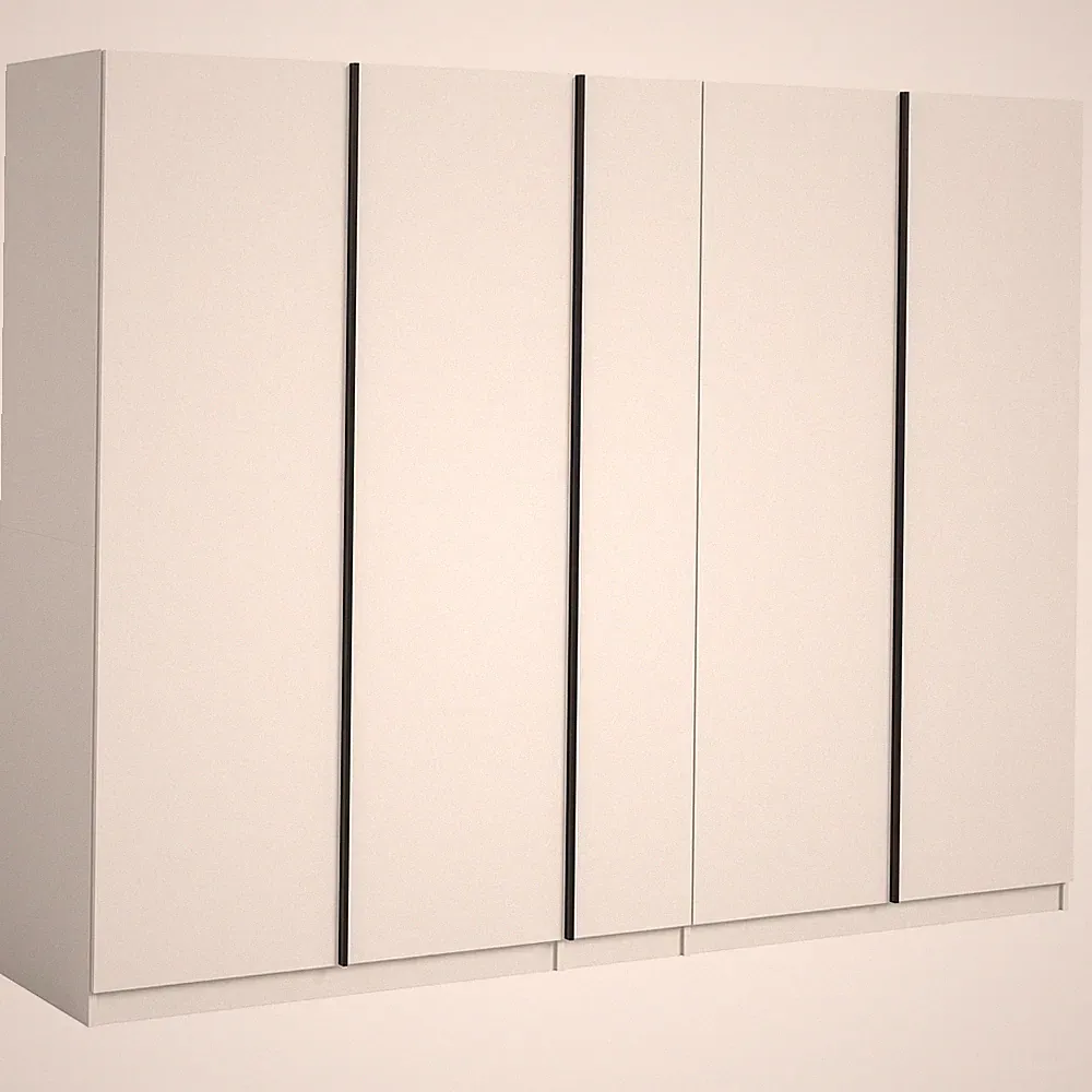 Drehtürenschrank OAKLAND - weiß - 5-türig - 230 cm Kleiderschrank Schrank