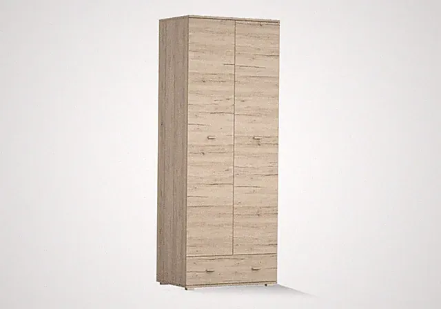 Drehtürenschrank Schrank Kleiderschrank GRENADA 2D 80 cm San Remo Sand