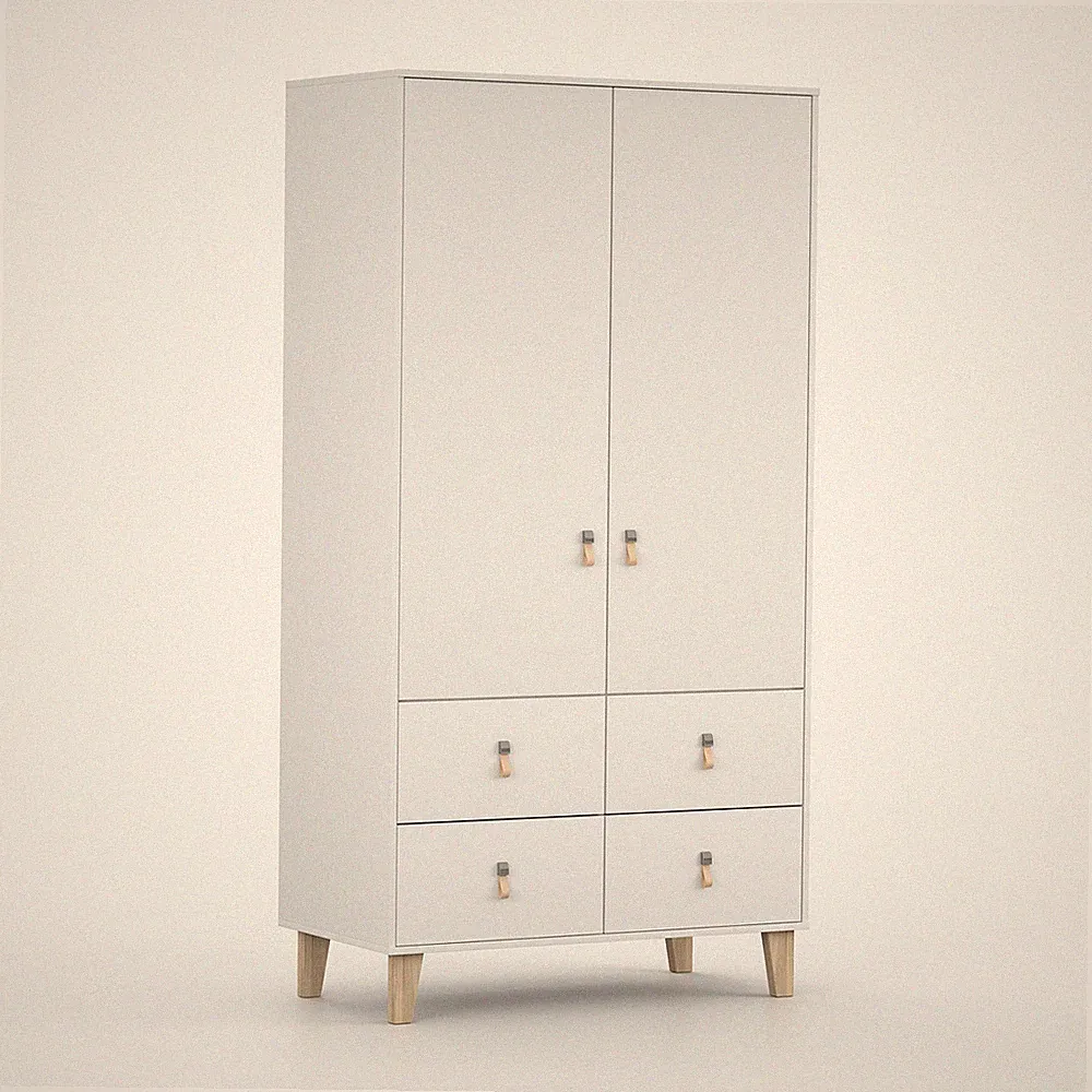 Drehtürenschrank Schrank mit Schubladen Kleiderschrank FIGO 06 150 cm
