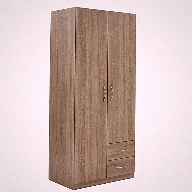 Drehtürenschrank - Sonoma Eiche - 91 cm breit Kleiderschrank Schrank