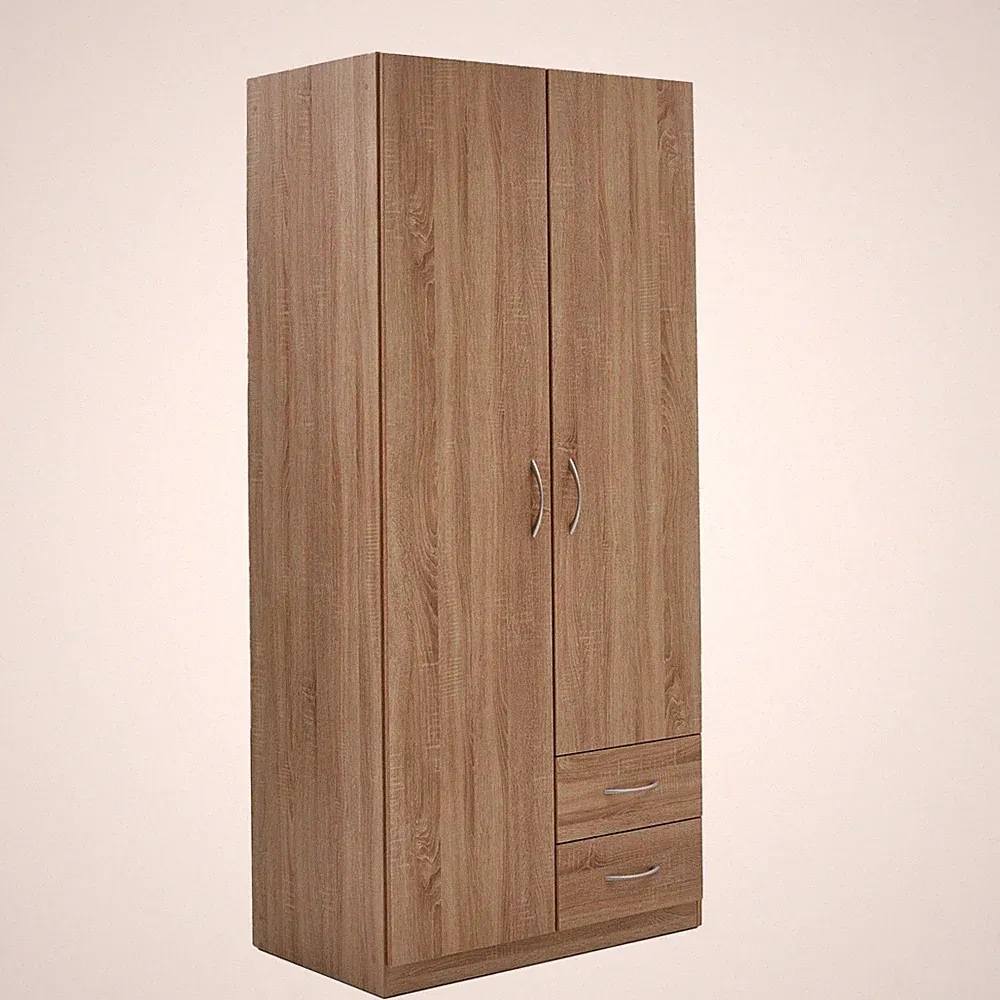 Drehtürenschrank - Sonoma Eiche - 91 cm breit Kleiderschrank Schrank