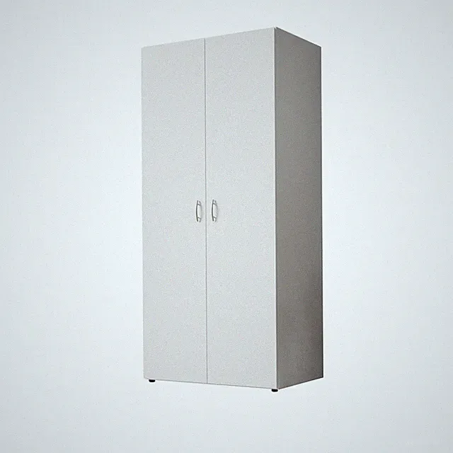 Drehtürenschrank - weiß - 2 Türen - 81 cm breit Kleiderschrank Schrank