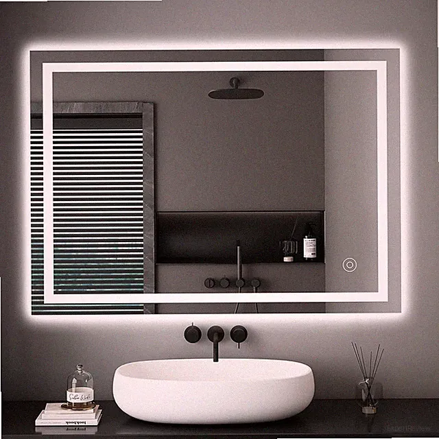 Dripex Badezimmerspiegel LED mit Touch-Schalter 50x70 cm Kaltweiß 6400K antibe