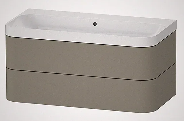 Duravit Happy D.2 Plus c-Shaped Komplett-Set wandhängend mit 2 Auszügen ohne...