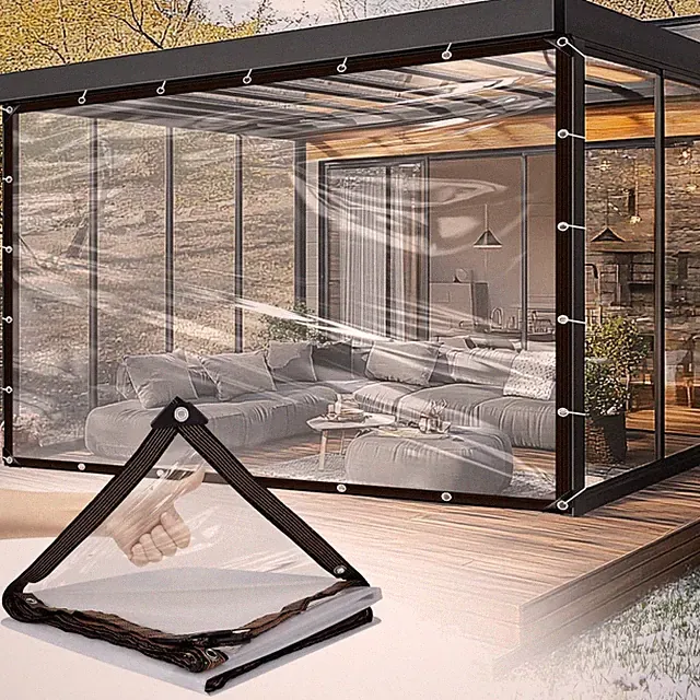 Durchsichtige PVC-Abdeckplane 2.5*3m - Optimaler Wetterschutz für Gartenmöbel